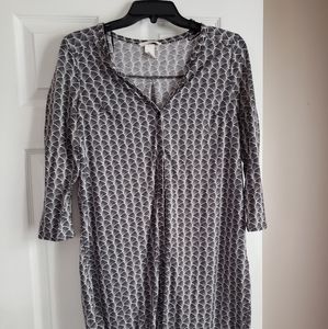 H&M Black & White Shirt Dress Sz S